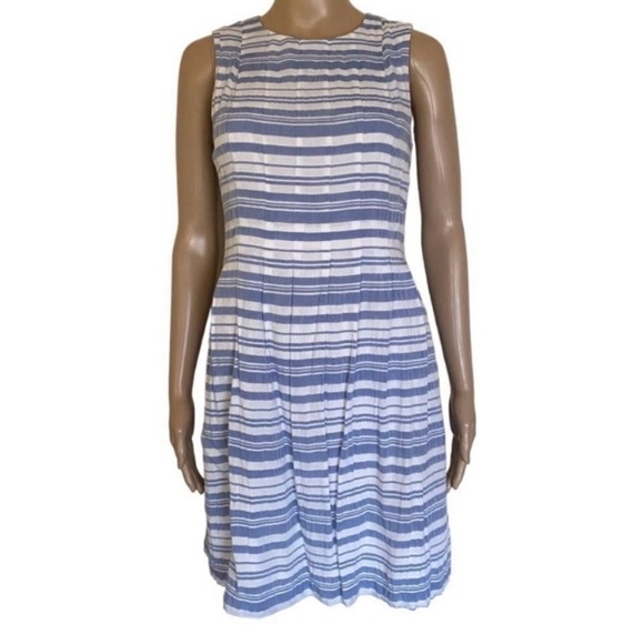 Vince Camuto Size S/0 Blue White Stripes Summer Sleeveless Party Mini Dress - Picture 1 of 12